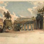 Berlin - Kaiser Wilhelm Denkmal - Litho