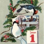 Neujahr - Prägekarte