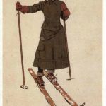 Ski - Künstlerkarte Magrini - Repro