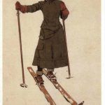 Ski - Künstlerkarte Magrini - Repro