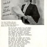 Liederkarte - Nur nicht aus Liebe weinen