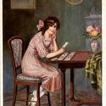 Kaskeline - Frau spielt Karten