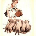 Kind mit Schwein