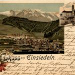 Gruss aus Einsiedeln - Litho