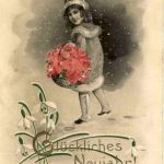 Neujahr - Kind mit Blumen