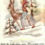 Weihnachten - Kind mit Reh