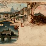 Meissen - Gruss vom schönen Elbestrand - Litho