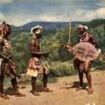 Zulus in National Costume Natal