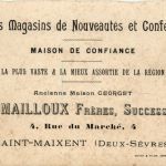 Saint Maixent - Grands Magasins de Confections