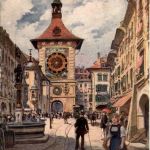 Bern - Zeitglockenturm - Künstlerkarte