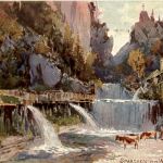 Sparchen mit Kaiserthal Klamm - Künstlerkarte Harison Cumpton