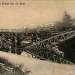 Mitau - Zerstörte Brücke über die Drixe