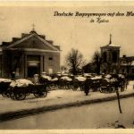 Kolno - Deutsche Bagagewagen auf dem Marktplatz