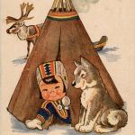 Lappland - Kind mit Hund - Sign. Tilgmann