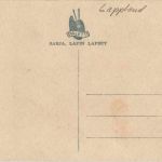 Lappland - Kind mit Hund Ski - Sign. Tilgmann