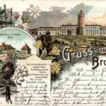 Gruss vom Brocken - Litho Bahnpost