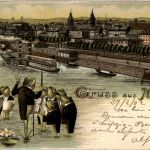 Gruss aus Mainz - Frosch - Litho