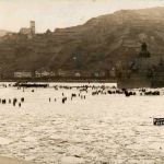 Kaub - Pfalz bei zugefrorenem Rhein