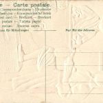 Trachten - Lothringen - Prägekarte mit Seide