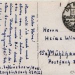 Güstrow - Postamt mit Borwin Brunnen