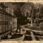 Ruhla i.Thür. - Das neue Stadtbad - oben Hotel Bellevue