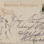 Brocken, Harz - Brockenpostkarte
