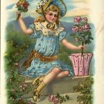 Namenstag - Kind mit Blumen