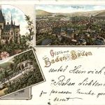 Gruss aus Baden-Baden - Litho