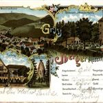 Gruss vom Iberger Aussichtsturm bei Bad Grund - Litho