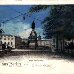 Gruss aus Berlin - Unter den Linden - Litho