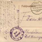 Abgeschossenens engliches Flugzeug mit Revolverkanone - Feldpost