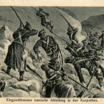 Eingeschlossene russische Abteilung in den Karpathen