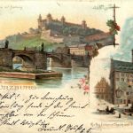 Gruss aus Würzburg - Litho