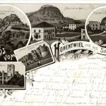 Gruss vom Hohentwiel und aus Sachsen - Litho