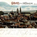 Gruss aus Weinheim - Litho