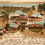 Gruss vom Truppenübungsplatz bei Hagenau - Litho