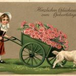 Geburtstag - Kind Hund Prägekarte
