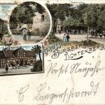 Gruss vom Burgberg Lichtenberg - Litho