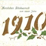 Neujahr - Jahreszahl 1910