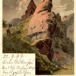 Gruss vom Wendelstein Kirchlein - Litho