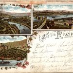 Gruss vom rhein - Litho Koblenz
