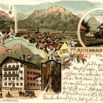 Gruss aus Mittenwald - Litho