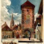Schwabentor Freiburg - Litho