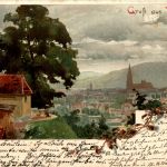 Gruss aus Freiburg - Litho