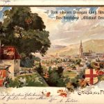 Gruss aus Freiburg - Litho