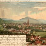 Gruss aus Freiburg - Litho