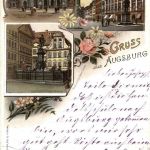 Gruss aus Augsburg- Litho