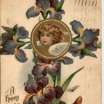Kind mit Kreuz Blumen