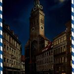 München - St. Peterkirche bei Mondschein