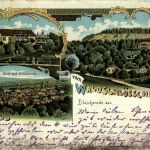 Gruss vom Waldschlösschen Bleicherode - Litho